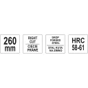 Yato YT-1901 jobbos lemezvágó olló - 260 mm