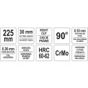 Yato YT-1914 jobbos lemezvágó olló, 90 fokos - 225 mm