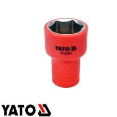   Yato YT-21021 szigetelt hatlapú dugókulcs 3/8" - 21 mm (VDE 1000V)