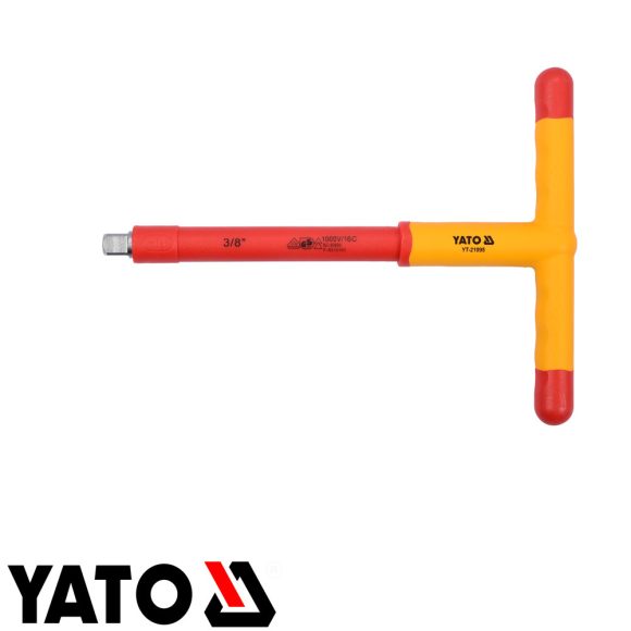 Yato YT-21095 szigetelt T-hajtószár 3/8" CrV - 207x160 mm (VDE 1000V)