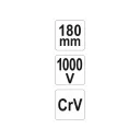 Yato YT-21152 szigetelt kombinált fogó CrV 180 mm (VDE)