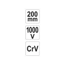 Yato YT-21153 szigetelt kombinált fogó CrV 200 mm (VDE)