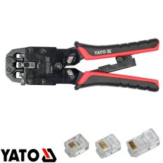   Yato YT-22443 krimpelő fogó telefon- és hálózati csatlakozókhoz (RJ10/11/12, RJ45)