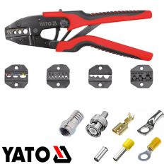   Yato YT-2245 krimpelő fogó készlet - 260 mm (5 cserélhető pofa)