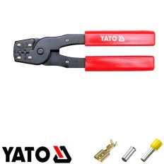   Yato YT-2255 krimpelő fogó szigetelt, szigeteletlen érvéghüvelyhez, csúszósaruhoz - 180 mm