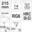 Yato YT-2293 többfunkciós krimpelő fogó - 215 mm (szigetelt és szigeteletlen kábelsaru)