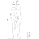 Yato YT-2298 krimpelő fogó antennacsatlakozókhoz - 240 mm (RG6, RG58, RG59, RG62)