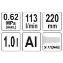 Yato YT-23640 pneumatikus habszóró pisztoly, alu - 1 liter