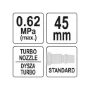 Yato YT-23722 turbo lefúvató pisztoly - 45 mm