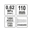 Yato YT-23723 turbo lefúvató pisztoly - 110 mm