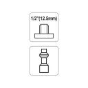 Yato YT-2402 pneumatikus gyorscsatlakozó dugó - 1/2" külső menet