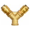 Yato YT-24091 pneumatikus Y-elágazó, 2 gyorscsatlakozóval