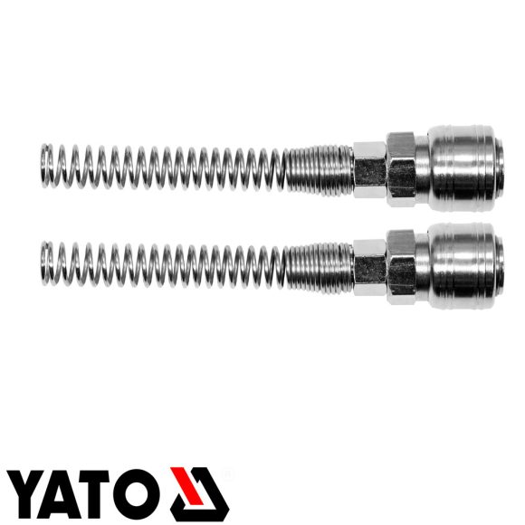 Yato YT-24101 pneumatikus tömlő gyorscsatlakozó hűvely 1/4" (6x10 mm tömlőhöz) (2 db)