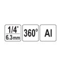 Yato YT-24130 pneumatikus forgó csatlakozó - 1/4" külső-belső menet