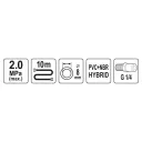Yato YT-24233 pneumatikus tömlő 1/4" külső menettel 8 mm PVC-NBR Hybrid - 10 m
