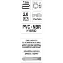 Yato YT-24241 pneumatikus tömlődob 9,5 mm PVC-NBR Hybrid tömlővel, gyorscsatlakozóval - 15 m