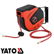  Yato YT-24244 automata pneumatikus tömlődob 8 mm PVC tömlővel, 1/4" külső menettel - 20 m