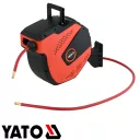 Yato YT-24245 automata pneumatikus tömlődob 9,5 mm PVC tömlővel, 1/4" külső menettel - 15 m