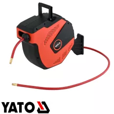   Yato YT-24245 automata pneumatikus tömlődob 9,5 mm PVC tömlővel, 1/4" külső menettel - 15 m