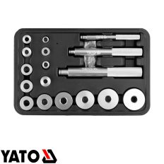   Yato YT-25415 ki- és beütő készlet csapágyak, tömítések, gyűrűk szereléséhez, 17 részes (alu ötvözet)