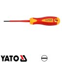 Yato YT-28150 szigetelt lapos csavarhúzó S2 acél - 2,5x75 mm (VDE 1000V)