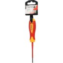 Yato YT-28150 szigetelt lapos csavarhúzó S2 acél - 2,5x75 mm (VDE 1000V)