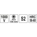 Yato YT-28263 szigetelt csavarhúzó S2 acél - PZ3x150 mm (VDE 1000V)