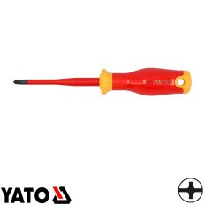   Yato YT-282661 szigetelt csavarhúzó, slim, S2 acél - PH2/SLx100 mm (VDE 1000V)