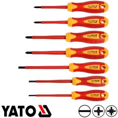   Yato YT-2828 szigetelt csavarhúzó készlet S2 acél, 7 részes VDE 1000V (PH, PZ, SL)