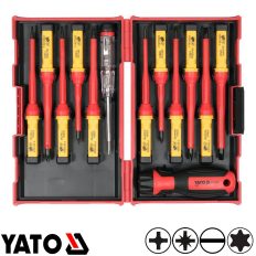   Yato YT-28295 szigetelt csavarhúzó készlet CrV, 13 részes VDE 1000V (PH, PZ, SL, TX)