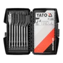 Yato YT-3259 lapos fafúrószár készlet, 1/4" bit, 8 db - 12-32 mm x152 mm (műanyag dobozban)