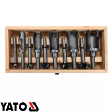   yato YT-33837 dugózó- és forstner fúró készlet, 10 részes (15, 20, 25, 30, 35 mm)
