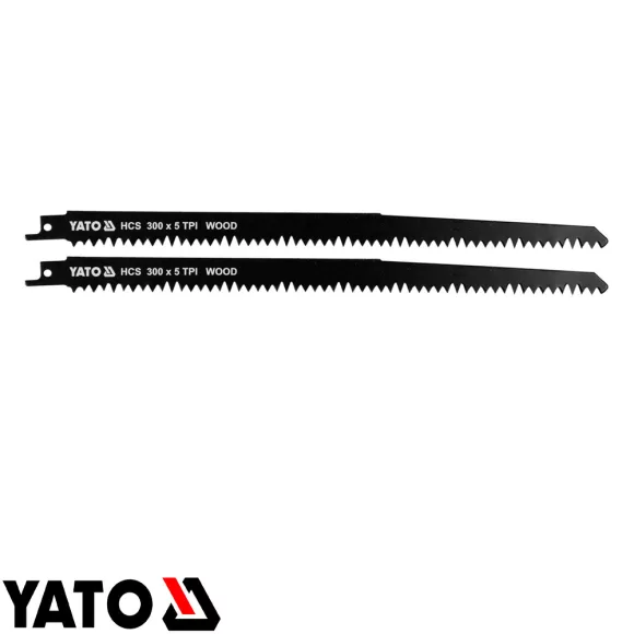 Yato YT-33920 szablyafűrészlap fához HCS 300x1,45 mm (5 Tpi) - 2 darab