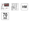 Yato YT-34682 multiszerszám karbidszemcsés vágófej HM (burkolóanyagok, fuga, epoxi) 70 mm