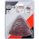 yato YT-34690 tépőzáras csiszolópapír deltacsiszolóhoz (fa, fém, kerámia), 90x90 mm, P80, 10 darab