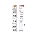 Yato YT-34712 multiszerszám merülő fűrészlap - 34 mm BIM TiN, (fa-fém)