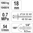 Yato YT-36171 pneumatikus popszegecshúzó 2,4-5 mm (alu, acél, inox)