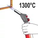 Yato YT-36712 gázégő pisztoly, piezo 2,0 kW 1300°C