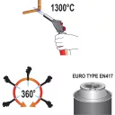 Yato YT-36712 gázégő pisztoly, piezo 2,0 kW 1300°C