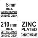 Yato YT-37301 laminált parketta vágó (max 8 mm vastagság - max 210 mm hossz)