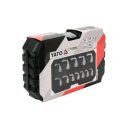 Yato YT-38550 nyitott csillag csuklós dugókulcs készlet 3/8" CrV 8-19 mm, 12 részes