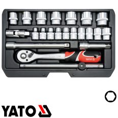   Yato YT-38561 dugókulcs készlet 3/8" CrV 6-22 mm, 22 részes