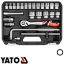 Yato YT-38741 dugókulcs készlet 1/2" CrV 10-32 mm, 25 részes