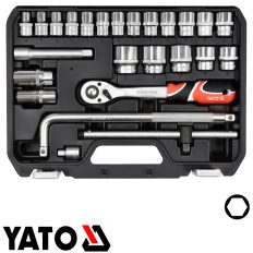   Yato YT-38741 dugókulcs készlet 1/2" CrV 10-32 mm, 25 részes