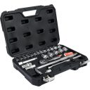 Yato YT-38741 dugókulcs készlet 1/2" CrV 10-32 mm, 25 részes