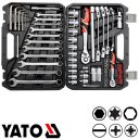 Yato YT-38781 dugókulcs készlet 1/4" + 1/2" CrV 4-32 mm, 77 részes