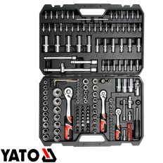   Yato YT-38931 dugókulcs készlet 1/4"+3/8"+1/2" CrV 4-32 mm (173 részes)