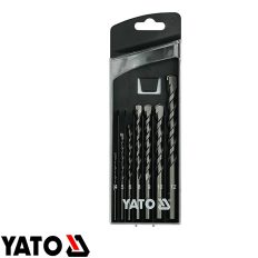   Yato YT-4390 hengeres szárú 2-élű fúrószár készlet betonhoz, 7 darabos (4,5,6,8,9,10,12 mm)