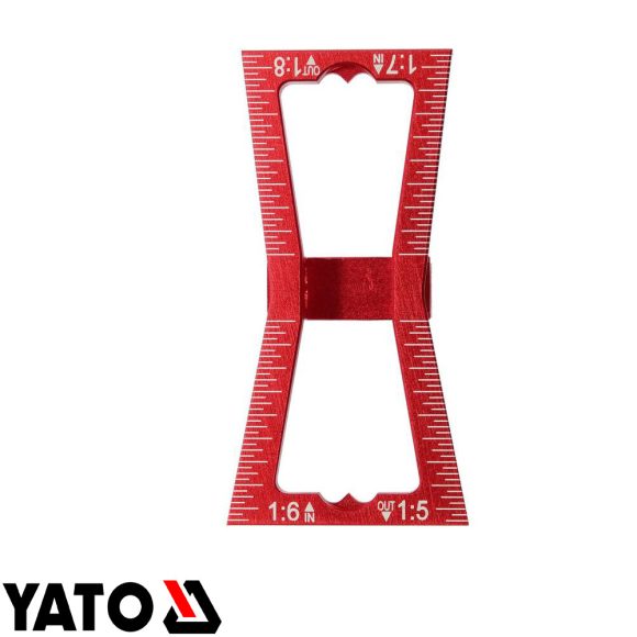 Yato YT-44080 asztalos fecskefark sablon - 64x23x18 mm (alu)