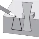 Yato YT-44081 asztalos fecskefark sablon - 64x23x18 mm (alu)